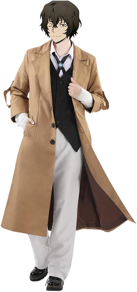 Amazon 未来雑貨屋 文豪ストレイドッグス 太宰治 コスチューム ７セット コスプレ カッコイイ コート 男女兼用 L 男 コスプレ 仮装 通販