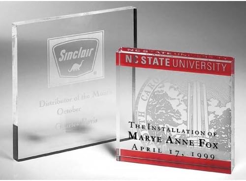 Stillwater Awards Paperweight Square 4" Blank Award Trophy Wall Plaque Paperweight