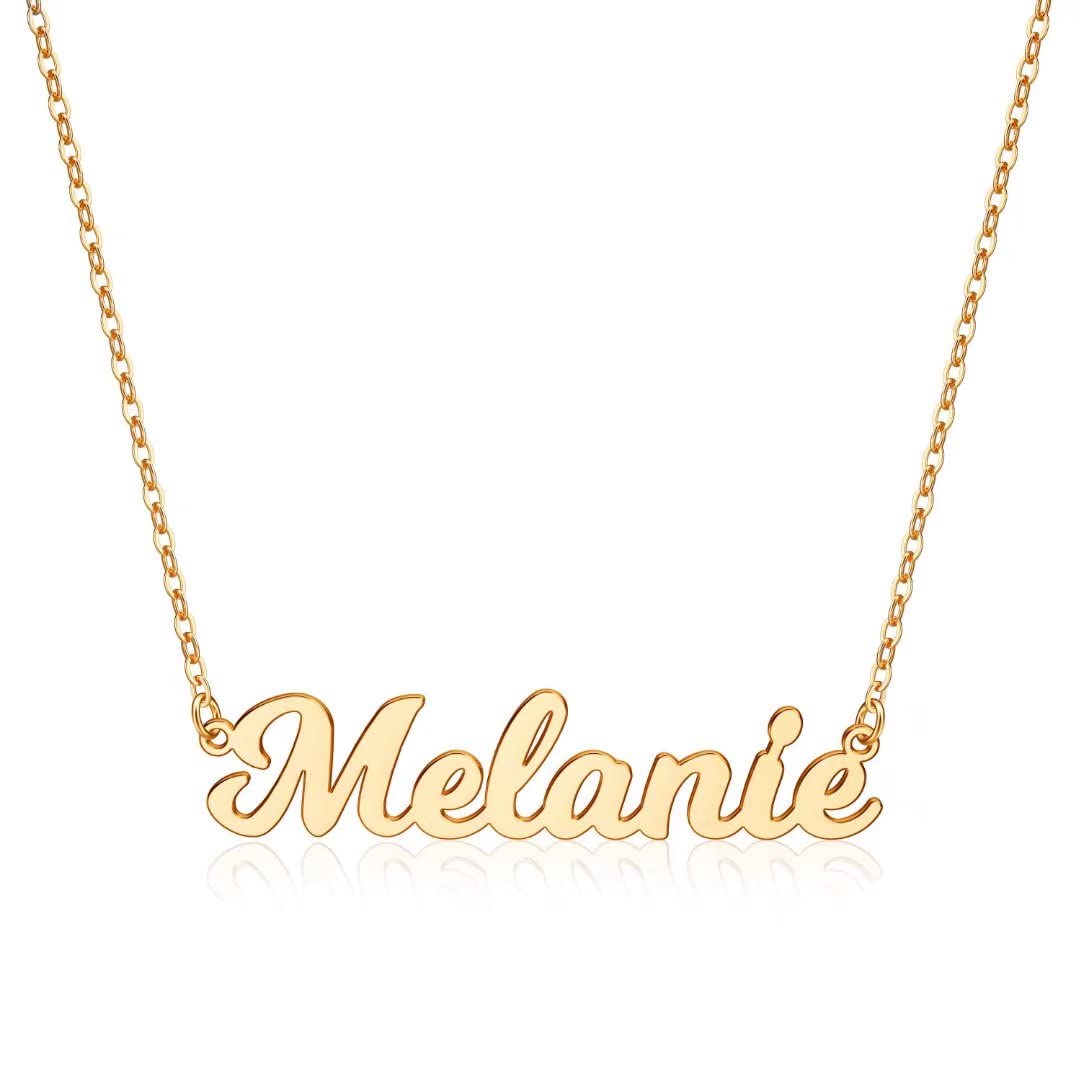 Ursteel Melanie Necklace, Custom Name Necklace