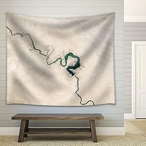 Euphrates River Drying Up - Fabric Wall Tapestry Home Decor - 51x60 inches