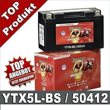 Motorrad Batterie 4Ah - YTX5L-BS - 50412 AGM GEL Banner