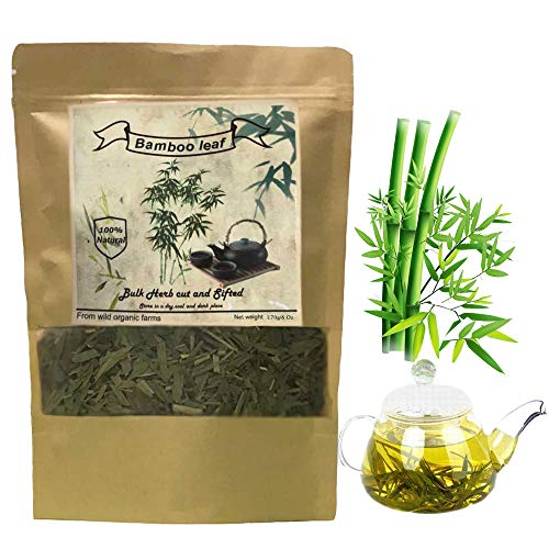 Bamboo Tea, Organic Bamboo Leaf Tea,Slimming Tea, Diet Tea (5.3oz/150g) Rich in Organic Silica- for Healthy Hair, Skin & Nails Growing 100% Natural Herbal Dried Loose Leaves