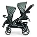 Peg Perego Pop-Up Seat for Triplette Stroller - Compatible with The Triplette, Duette, and Team Strollers - Made in Italy - Onyx
