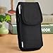 For Apple iPhone 8 , iPhone 7, iPhone 6 ,iPhone 6s 4.7 inch , EpicDealz Extra Large Ultra Rugged Pouch Case Holster Black Nylon Canvas Flap with Steel Metal Belt Clip + Carabiner Hook