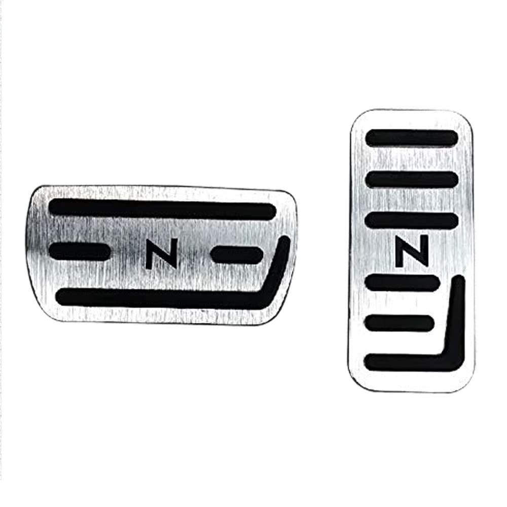 BOYOUS【最新型】ホンダ Nシリーズ 専用設計 高品質 アルミ ペダル 工具不要 ブレーキ アクセル カバー 適合多数 N-BOX JF1-JF4 JF5 JF6 N-WGN JH1-JH4 N-ONE JG1-JG4 N-VAN JJ1 JJ2 防キズ 防汚れ 滑り止め 2点セット（シルバー）商品画像
