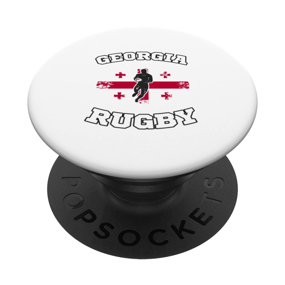 Georgian Flag Rugby Team PopSockets Swappable PopGrip