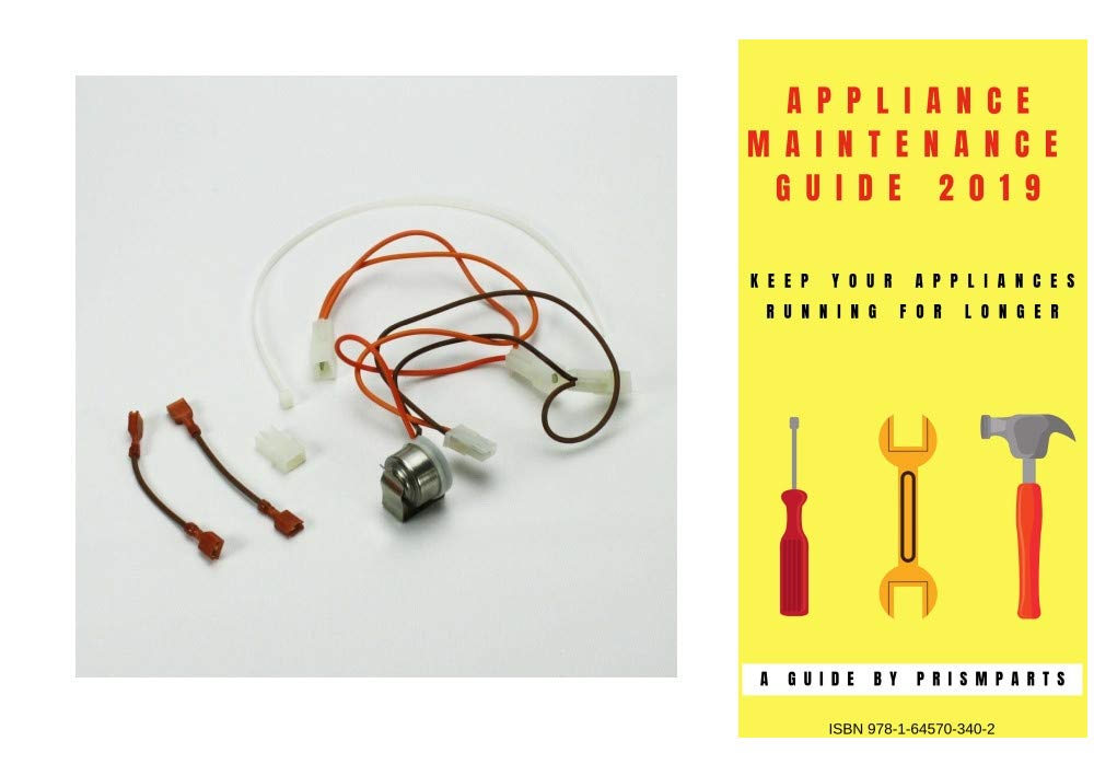 For Maytag Refrigerator Bimetal Defrost Thermostat PP0747424PAMT571 Bundle with PrismParts Appliance Maintenance Guide 2019 (Ships Separately)