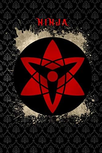 ninja: Sasuke Mangekyo Sharingan eye contact shinobi symbol Lined Notebook / Diary / Journal To Write In 6"x9" gifts for mangekyou kids