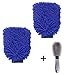 Bingcute 2 Packs Microfiber Car Wash Mitt with Wheels Brush for Car ，Home Dusting Microfiber Gloves