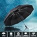 marsboy Travel Umbrella, 10 Ribs Auto Open Close Compact Travel Umbrella, Lightweight Folding Windproof Automatic Travel Umbrella with Heavy Duty, Fits in Luggage and Handbag
