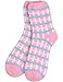 HASLRA Check Soft Warm Microfiber Fuzzy Socks 3 Pairs (Mix1)