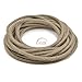 32.8ft 18/2 Round Electric Rope Light Cord,HESSION Antique Industrial Electrical Wire,Natural Hemp Rope Covered Wire Vintage Style Lamp Cord Strands