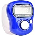 Baolaili Blue Electronic Finger Counter, Handheld LED Digital Row Counter with Ring for Golf, Hand Tally Counter for Hair Care Users, Unisex, 1 Count