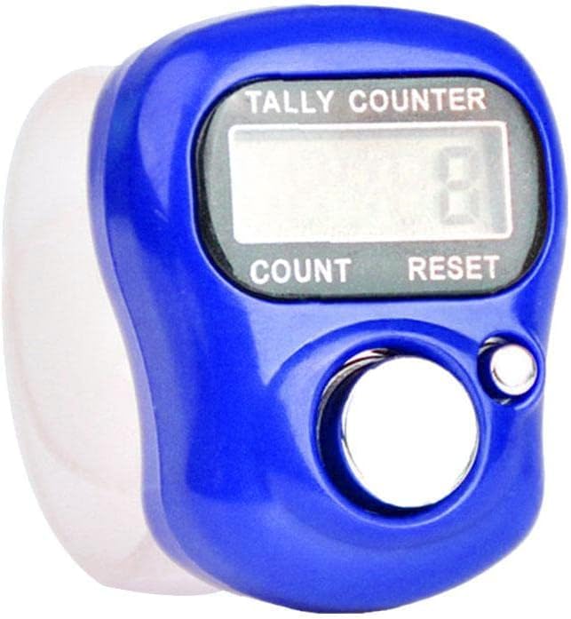 Photo 1 of Baolaili Blue Electronic Finger Counter, Handheld LED Digital Row Counter with Ring for Golf, Hand Tally Counter for Hair Care Users, Unisex, 1 Count