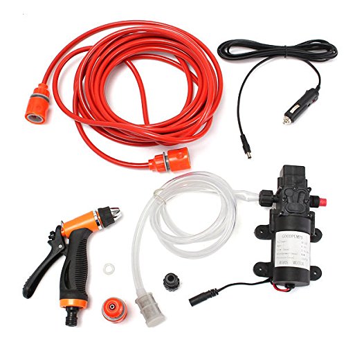 Matcc 12v 80w portable car washer electric powerful 130 psi water…