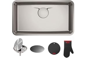 KRAUS Dex 33-inch Undermount 16 Gauge Stainless Steel Single Bowl Kitchen Sink, KD1US33B