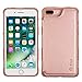 Arae Case for iPhone 7 Plus/iPhone 8 Plus - Wallet Case with PU Leather Card Pockets [Shockproof] Back Flip Cover for iPhone 7 Plus / 8 Plus 5.5 inch (Rosegold)