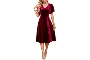 Bridesmay Women's Formal Cocktail Wedding Guest Dress for Women 2025 Short Sleeve Fit and Flare Tea Party Dresses