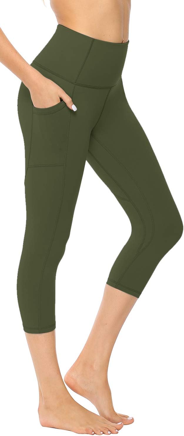 AFITNE High Waisted Yoga Capri Leggings with Pockets Workout Yoga Pants