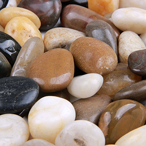 5 Pounds River Rocks Pebbles Garden Outdoor Decorative Stones Natural