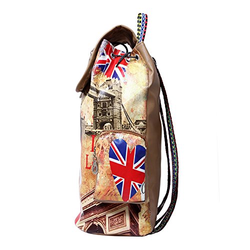 gracetop women's leather messenger backpack bag