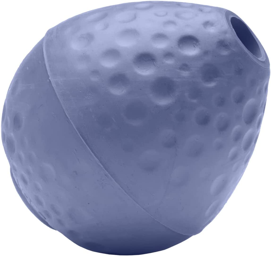RUFFWEAR Turnup Dog Toy, Interactive Throw/Catch/Fetch Game made from Natural Rubber, Bouncy Egg Shaped Ball for Indoor & Outdoor Play, Boredom Breaker Chew Safe, Heliotrope Purple (One Size)