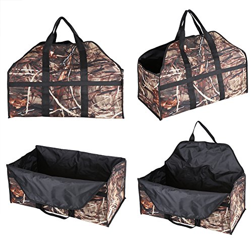 idalinya Firewood Log Carrier Wood Stove Accessories Storage Bag Large Capacity Oxford Fabric Firewood Wood Bag Outdoor Camping Log Carrier Camouflage Color - Thumbnail 5