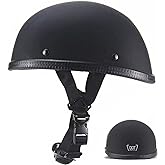 Motorcycle Half Helmet, DOT Approved Adult Men Women Retro Open Face Helmets, Helmet for Adults, Half Shell Helmet