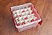 IRIS USA WL-60 CLR/CLRTINT PP RED W 6PK [PR 9-1] IRIS Wing Lid Storage Box with Ornament Divider