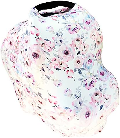Carseat Cover for Girls - Includes Car Seat Strap Covers - Watercolor Floral - Kiddo Kind