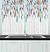 Ambesonne Colorful Kitchen Curtains, Colorful Cutlery Background Dining Gourmet Fork Spoon Cooking Tools Design, Window Drapes 2 Panel Set for Kitchen Cafe Decor, 55