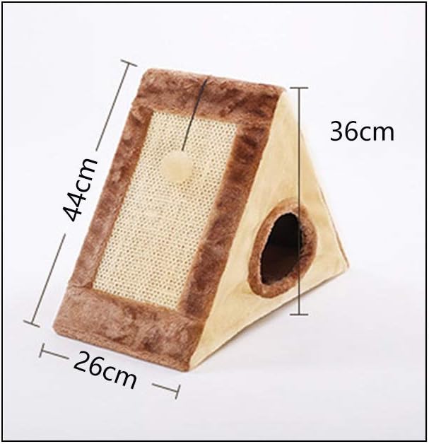 UXELY Cat Cave, Kitty Cave with Scratching Board, Durable Small Cats Triangle Toy Bed Playhouse : Pet Supplies