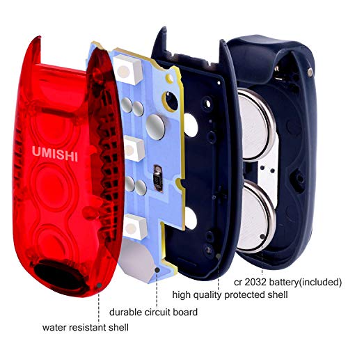 UMISHI 3 Modes LED Safety Lights 4 Packs Clip on Strobe Running Cycling Dog Collar Bike Tail Warning Light High Visibility Accessories for Reflective Gear - Thumbnail 6