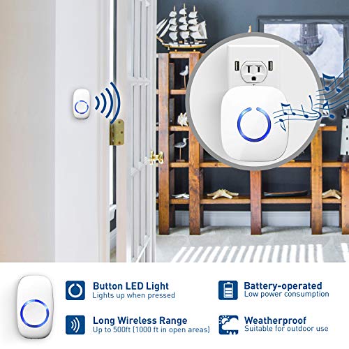 4 SadoTech+Wireless+Doorbell+Operating+Batteries