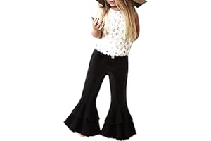 Girls Flare Jeans Ripped Distressed Bell Bottom Denim Pants Kids Toddler School Trendy Y2k Jeans Trousers with Pockets