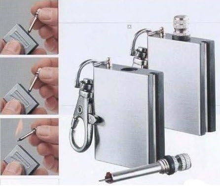 New Outdoor Camping Permanent Survival Match Lighter Firestarter Hiking Backpacking - Flint Striker (Magnesium), Oil, Refillable, Steel Coated, Salvageable