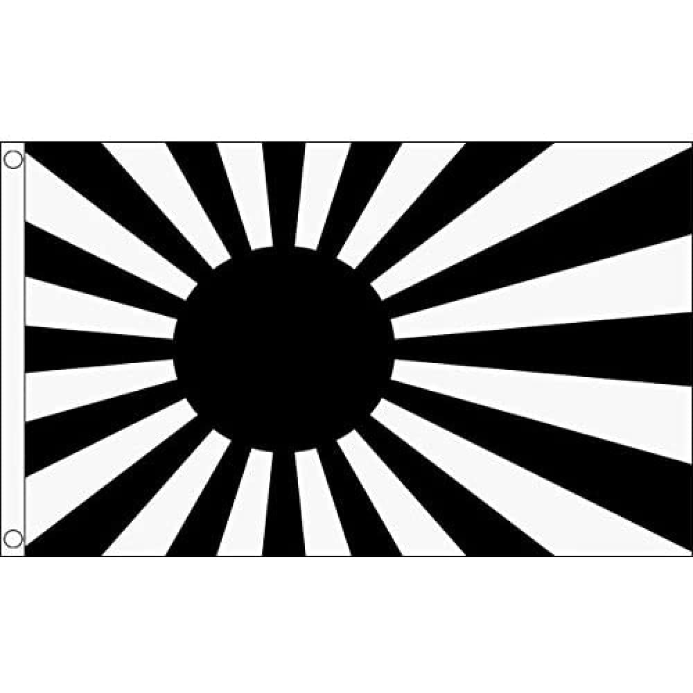 AZ FLAG - Japan Rising Sun Black Flag - 2x3 Ft - 100D Polyester Imperial Japanese - Wwi Banner with Two Metal Grommets - Fade Resistant - Vivid Colors - 2' x 3' Feet - 90x60 Cm