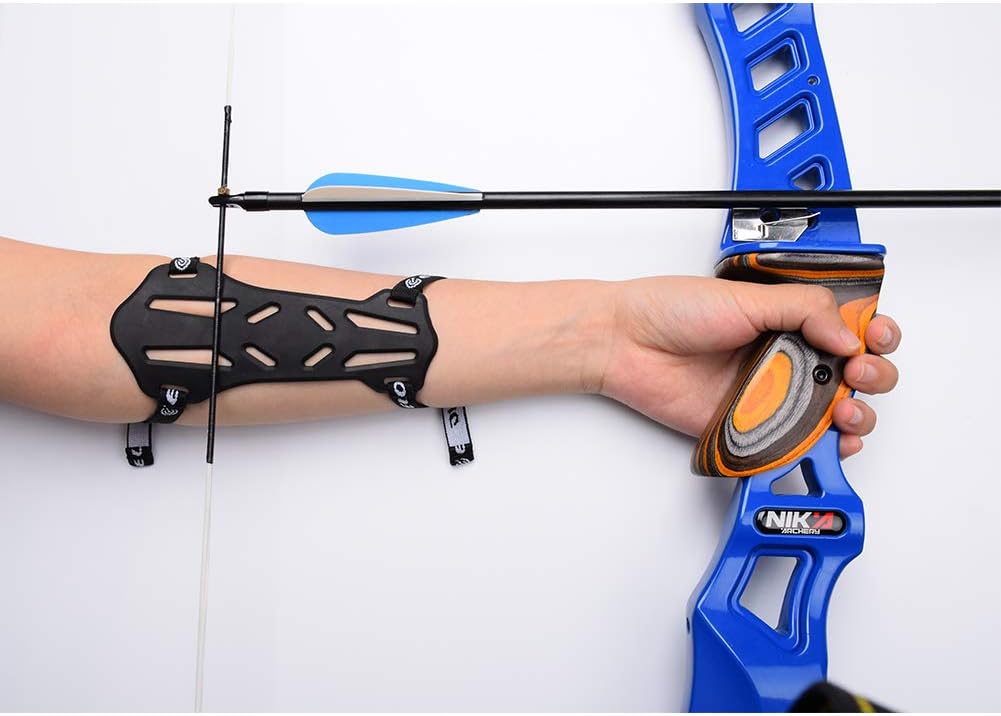 Archery Arm Guard Protector Gear Forearm Straps Soft Rubber Bow