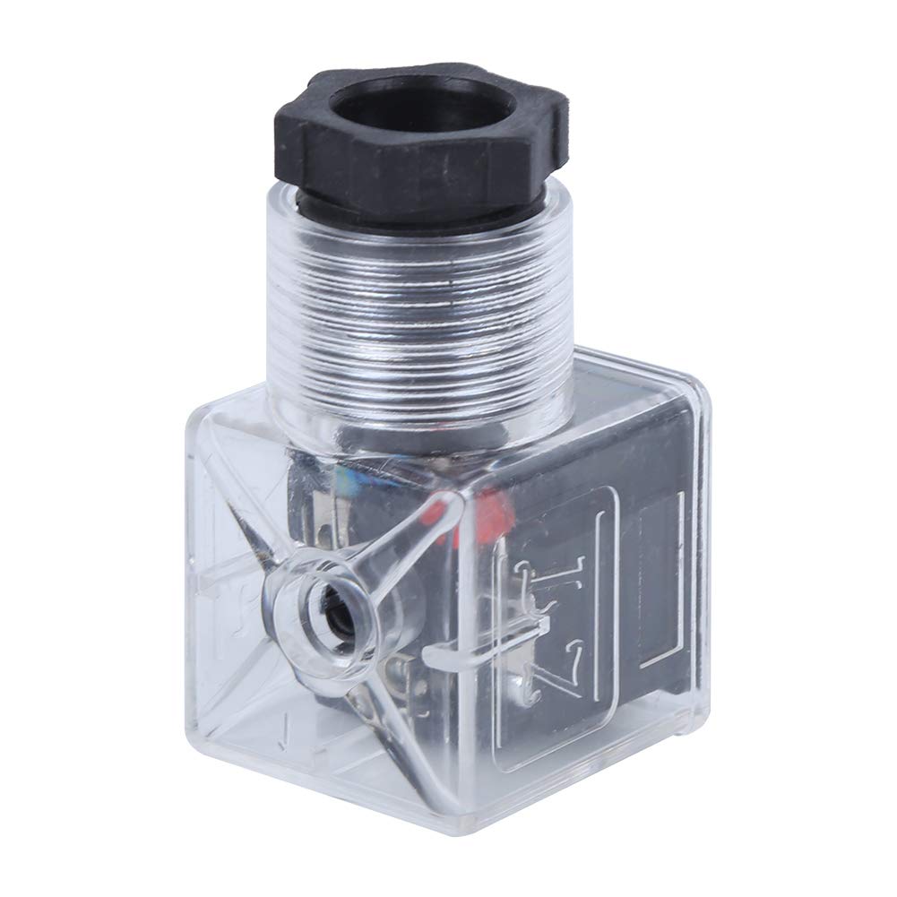 5Pcs DC24V LED Solenoid Valve Coil for Hydraulic Systems | Universal Industrial Solenoid Valve with DT Pad Screws & Transparent Connector | Fluid Control Valve for Automation