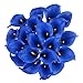Houda Calla Lily Bridal Wedding Artificial Fake Flowers Party Decor Bouquet PU Real Touch Flower 10PCS (Royal Blue 10pcs)