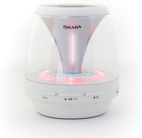 Amazon Shaba透明ライトポータブルbluetoothスピーカー 12種類ledライト搭載 スピーカー Iphone対応 ワイヤレス スピーカー 高音質 Tfカード Fmラジオ スピーカーフォン 録音機能付き Mp3プレーヤー ブルートゥース スピーカー 白 Shaba ポータブル