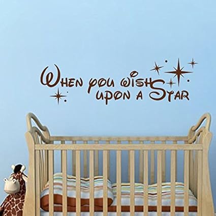 Autocollant Mural Decor Lorsque Vous Wish Upon A Star Chambre De Bebe Stickers Muraux Citation Mur Autocollant Pour Chambre Bebe Fille Chambre Bebe Garcon Marron Fonce 27 9 Cm H 34 W Autocollant Mural Decor Lorsque Vous Wish Upon A Star Chambre De Bebe Stickers Muraux Citation Mur Autocollant Pour Chambre Bebe Fille Chambre Bebe Garcon Marron Fonce 27 9 Cm H 34 W