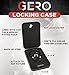 gun case GERO Tactical Hard Locking Steel Metal with Foam Padding and Security Cable for Pistols Handguns Cameras Electronics Knife Credit Cards and Accessories - Attach to Desks Nightstands Tables