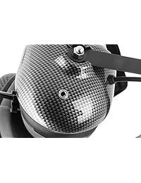 Radios robustos H41 de fibra de carbono estilo 2 vías detrás de la cabeza de carreras auriculares con cable de bobina CC KEN para radios de 2 pines