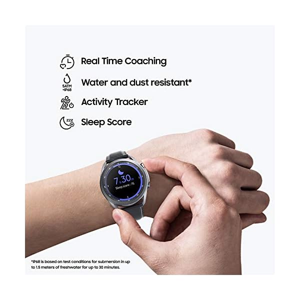 Samsung-Galaxy-Watch-3-Stainless-Steel-45-mm-Bluetooth-Smart-Watch-Mystic-Silver-UK-Version Samsung Galaxy Watch 3 Stainless Steel 45 mm Bluetooth Smart Watch - Mystic Silver (UK Version)