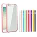 Costyle 10pcs/lot 10 Colors Soft Clear Back Hard Cover Slim Scratch-Resistant Case Skin Compatible iPhone 6 Plus iPhone 6S Plus 5.5 INCH-Black White Pink Hot Pink Purple Red Yellow Purple Green Blue