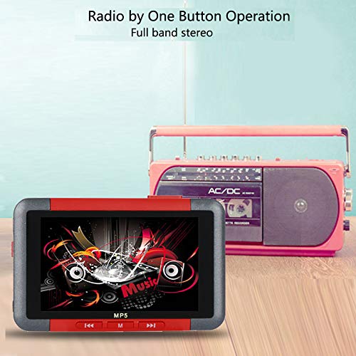 Ocamo MP5 Player 3.5 Inch Slim LCD Screen Music Video Player Recorder E-Book Reader FM Radio Orange 16 GB