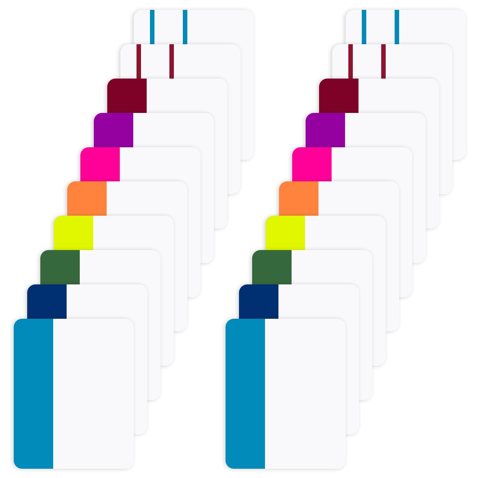 400 Pcs Sticky Index Tabs, Writable Book Tabs, Repositionable Page Marker Tabs, Colored Index Tabs, Sticky Tabs for Easy Organization and Note, 20 Sets 20 Color