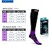 Compression Socks Men Women for Edema, Varicose Veins, Diabetic Socks Purple Black L