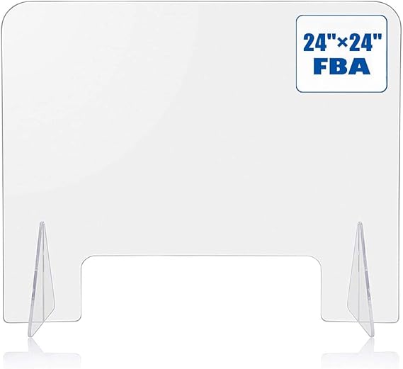 Acrylic Plexiglass Shield 24" x 24" Surface Covered with Frosted